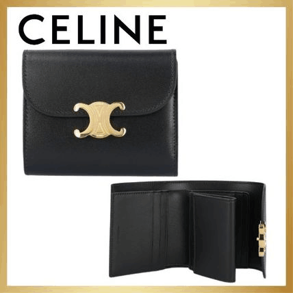 【Celine】スモール フラップウォレット / シャイニースムースラムスキン